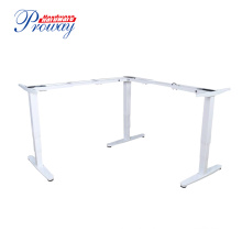 New Design Dual Motor Electric Height Adjustable Standing Desk L Shape Sit to Stand Office Desk/